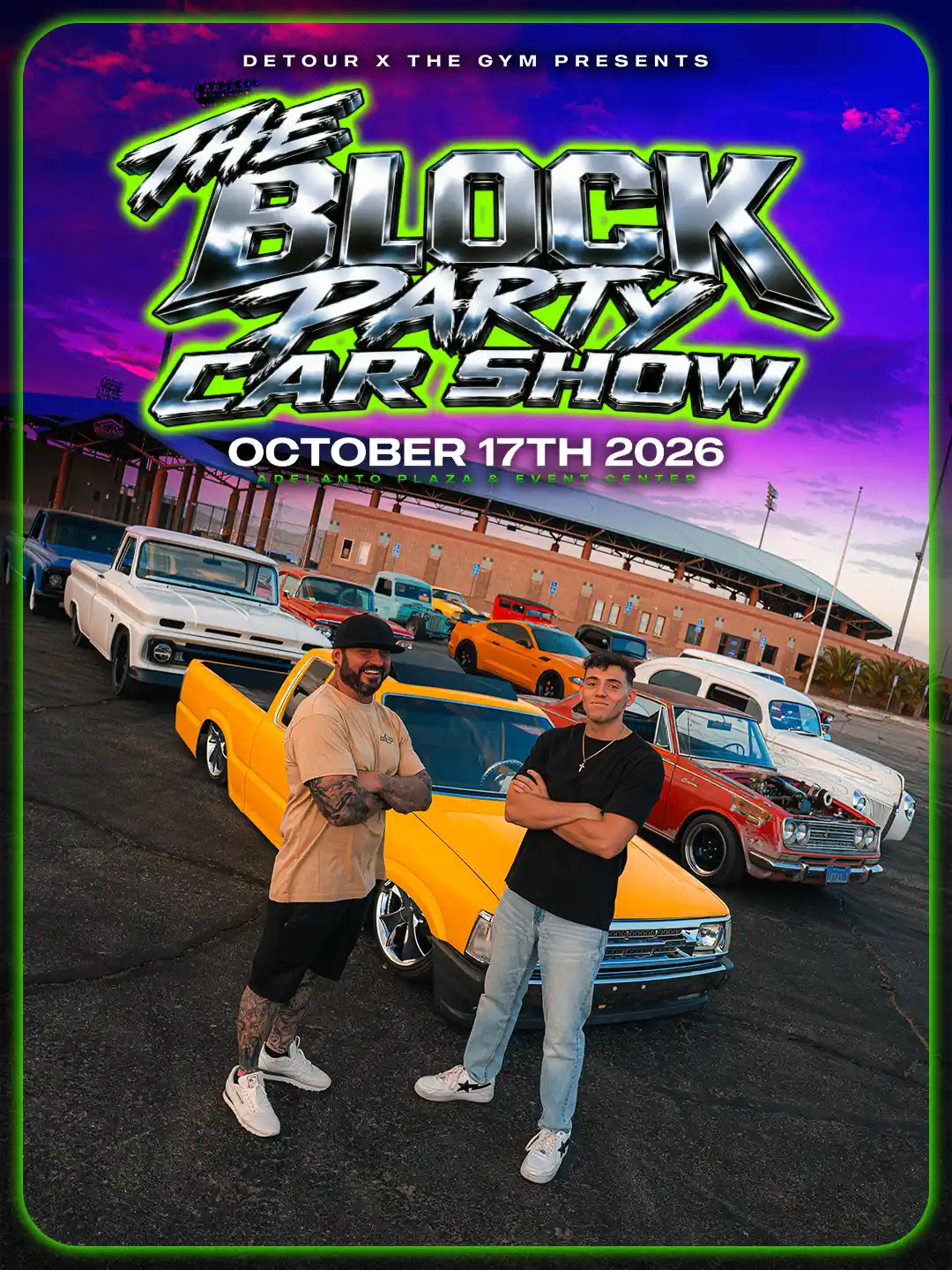 Detour - Block Party 2026 - Car Show Flyer 2