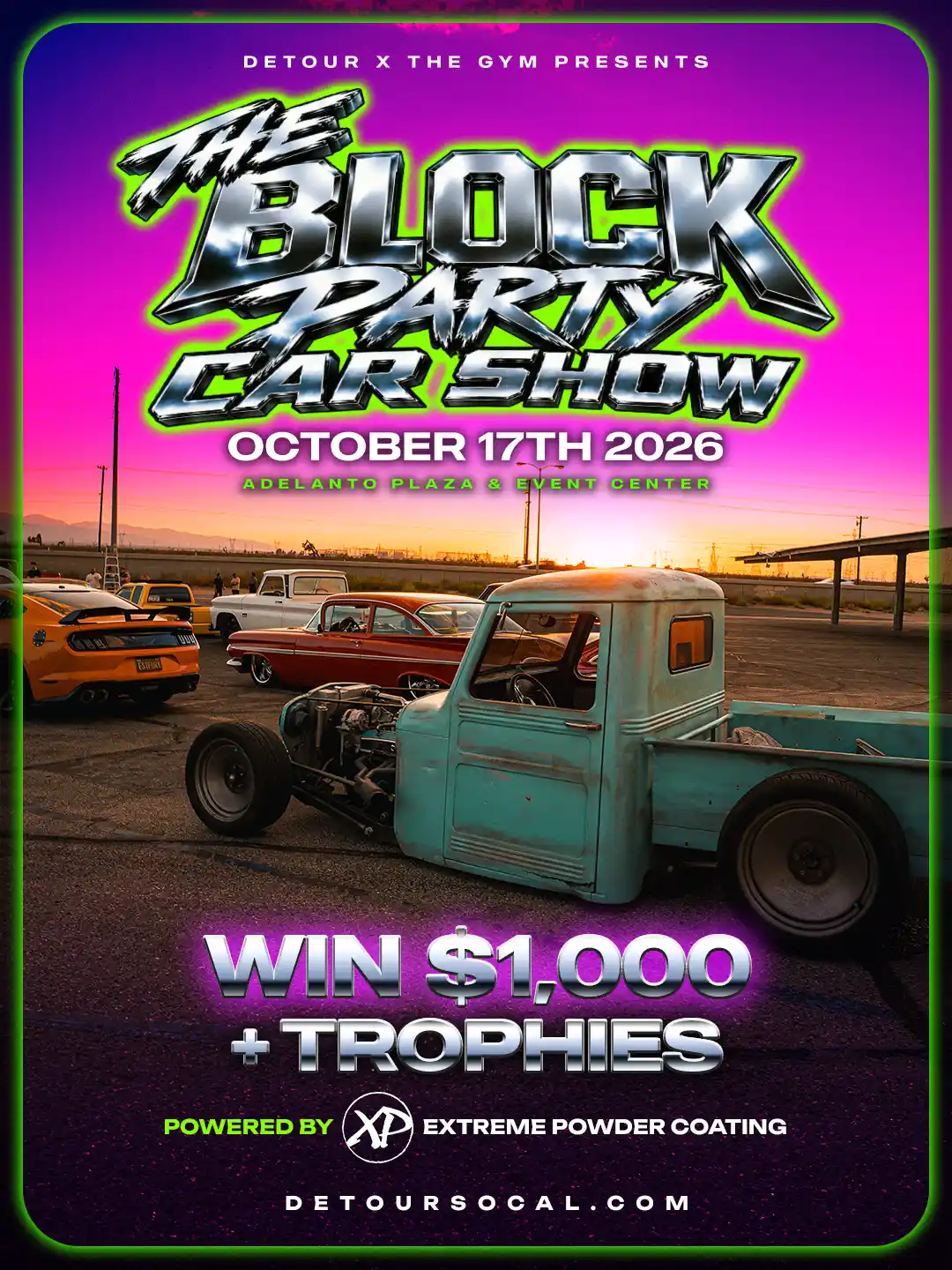 Detour - Block Party 2026 - Car Show Flyer 3