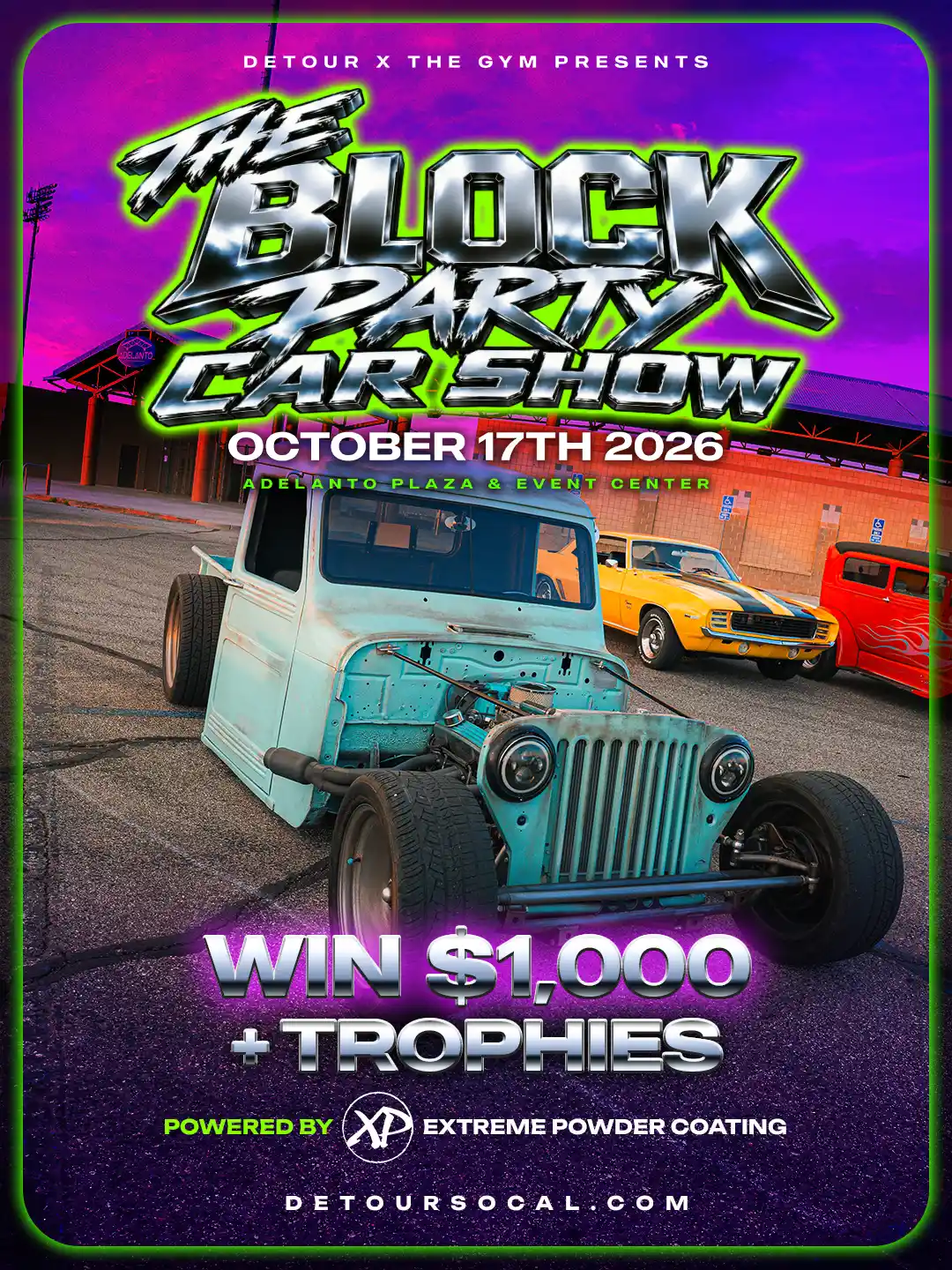 Detour - Block Party 2026 - Car Show Flyer 4